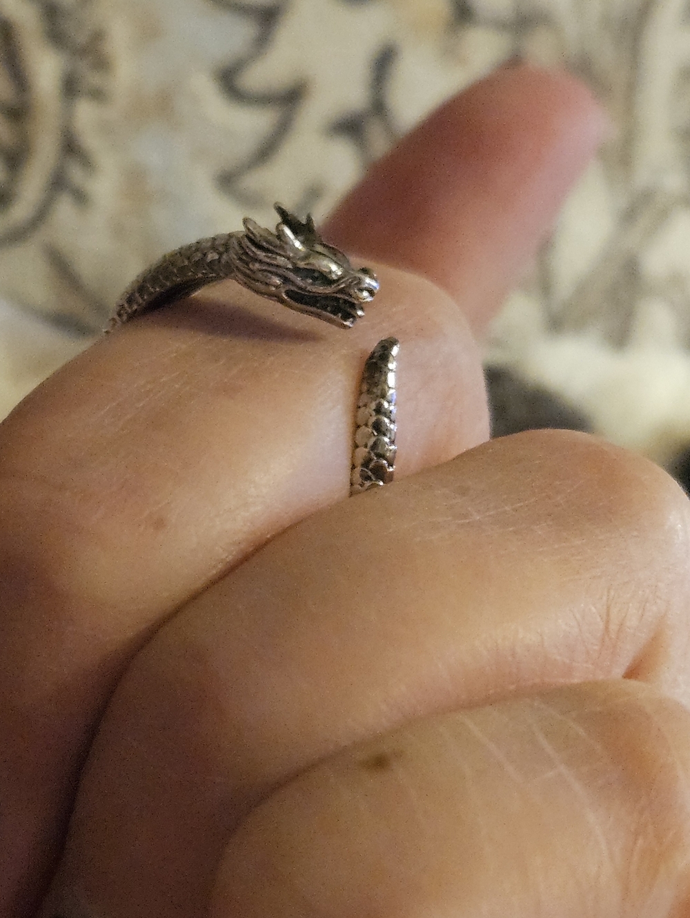 Fragrant Jewels Silver Dragon Wrap Ring